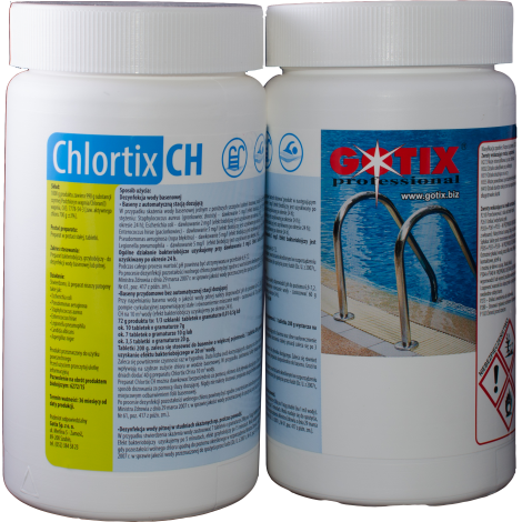 CHLORTIX CH GRANULAT 1KG - preparat bakteriobójczy i grzybobójczy, podchloryn wapnia, granulat, dezynfekcja wody basenowej i pitnej